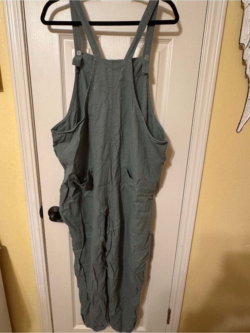 Universal Thread Sage Green Linen-Blend Jumpsuit Overalls - Picture 4 of 5